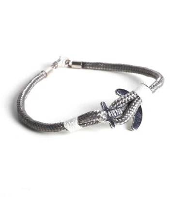 Nautical Rope Bracelet with Anchor Charm