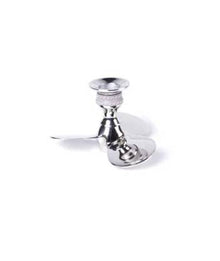  Propeller Taper Candle Holder - Nickel