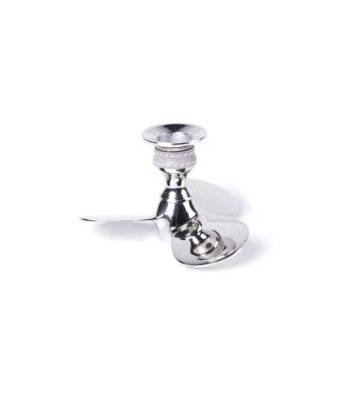 Propeller Taper Candle Holder - Nickel