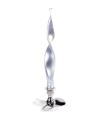 Propeller Taper Candle Holder - Nickel