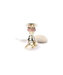  Propeller Taper Candle Holder - Brass