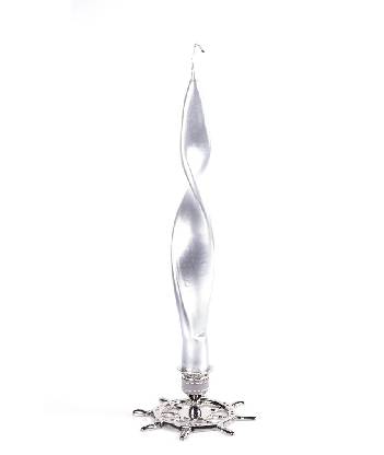 Rudder Taper Candle Holder - Nickel