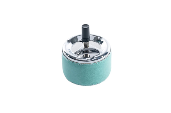 Indoor ashtray with button