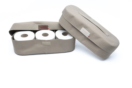 Container for 3 toilet paper rolls