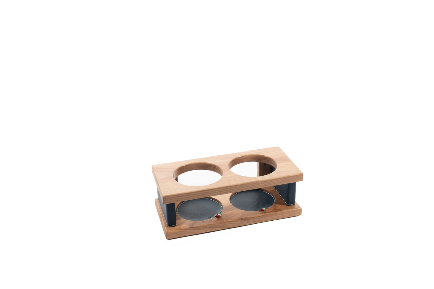 Wooden base blocks bottles