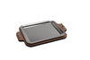 Rectangular serving tray Wood/Steel - large
