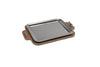 Rectangular serving tray Wood/Steel - large