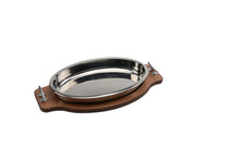  Oval serving tray Wood/Steel - large
