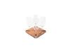 Teak flute/glass holder base acc.