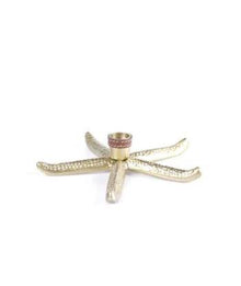  Starfish Taper Candle Holder - Brass