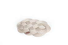  Oval Rope Placemat in Beige and White