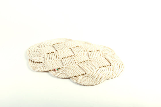 Oval Rope Placemat in Navy Blue