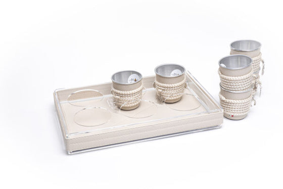 Serving Tray with Built-In Cupholders